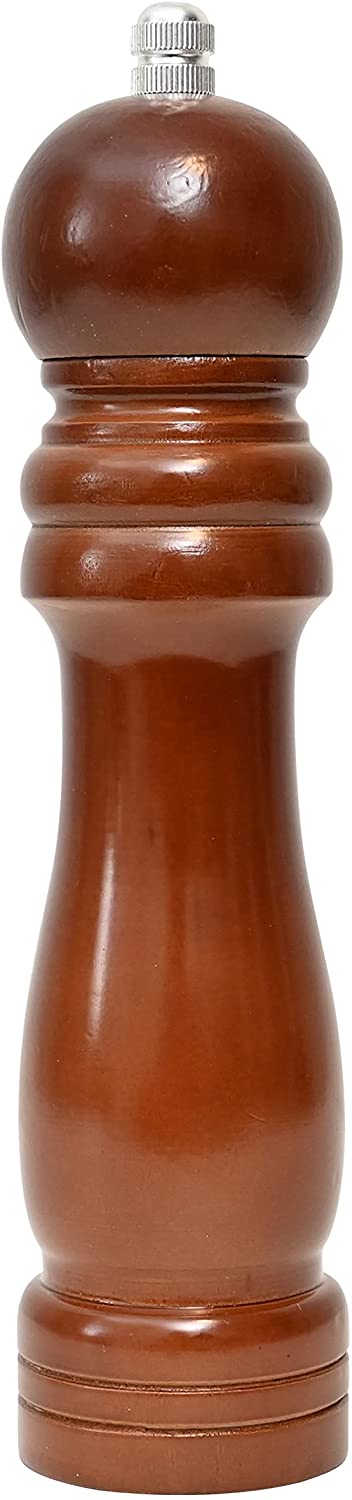 Wooden Pepper or Salt Ceramic Grinder 8"