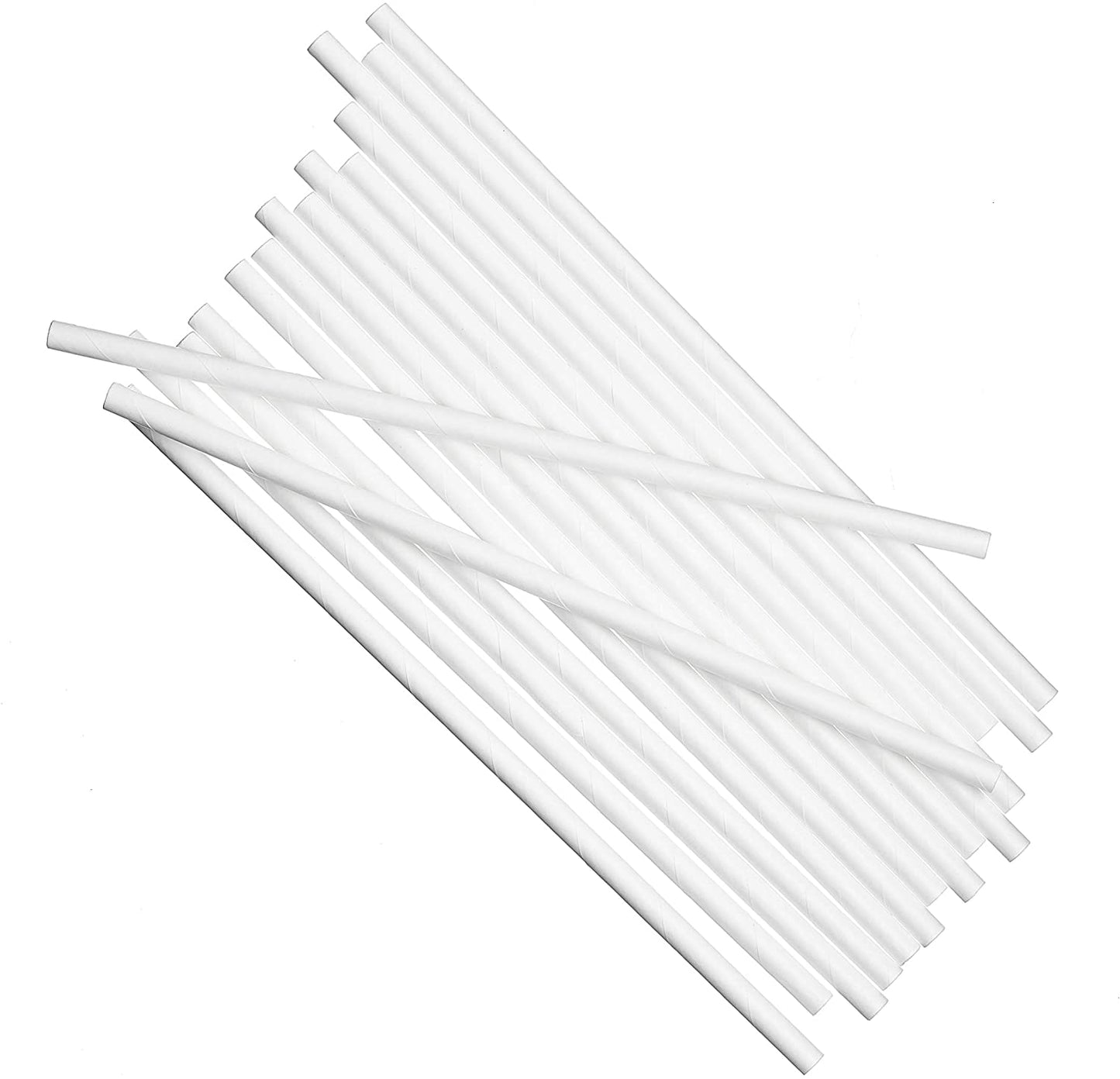 Wrapped Disposable Paper Drinking Straws White 7.75 Inches - Compostable, Biodegradable, Earth Friendly Straws, Premium Wrapped Paper Straws