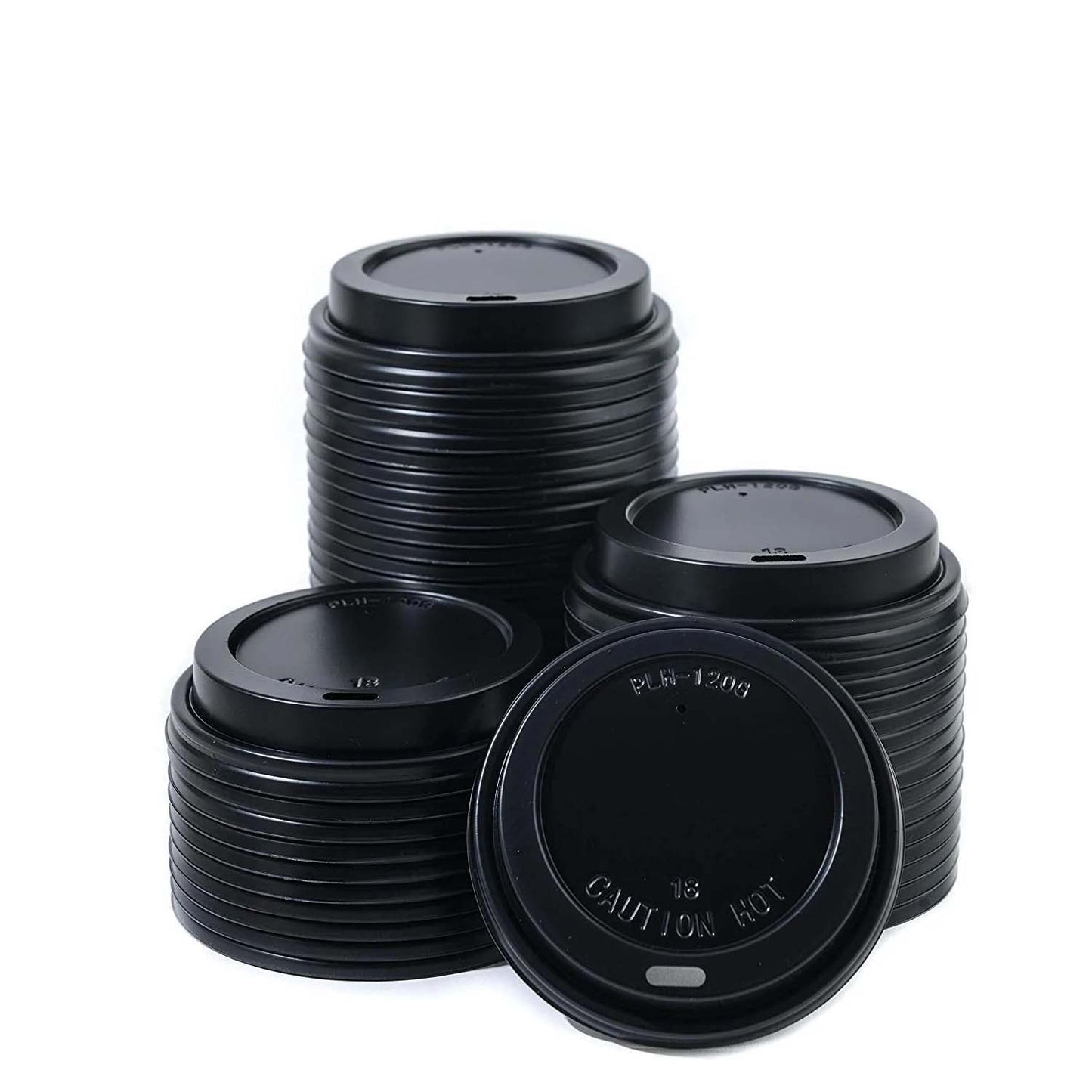 20oz Disposable White Paper Hot Cold Cups with Black Dome Lids