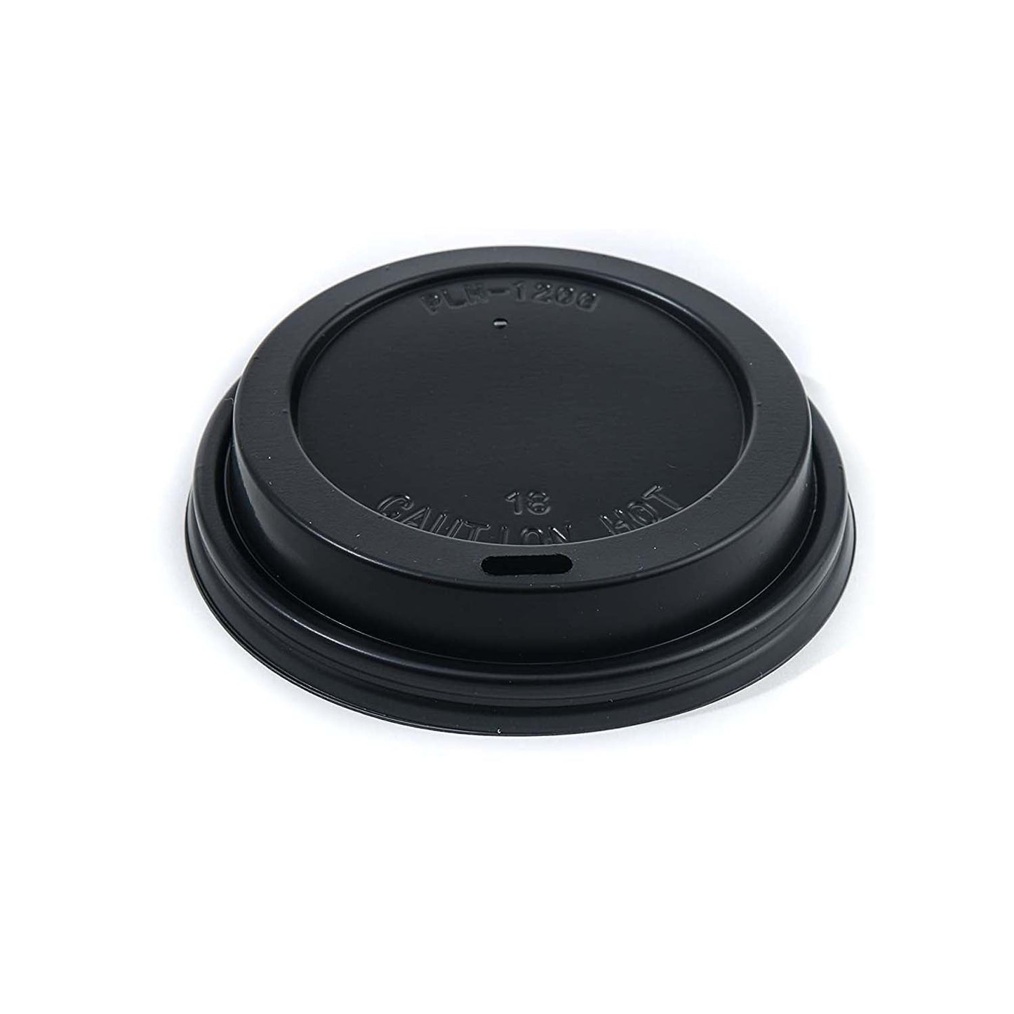12oz Disposable White Paper Hot Cold Cups with Black Dome Lids
