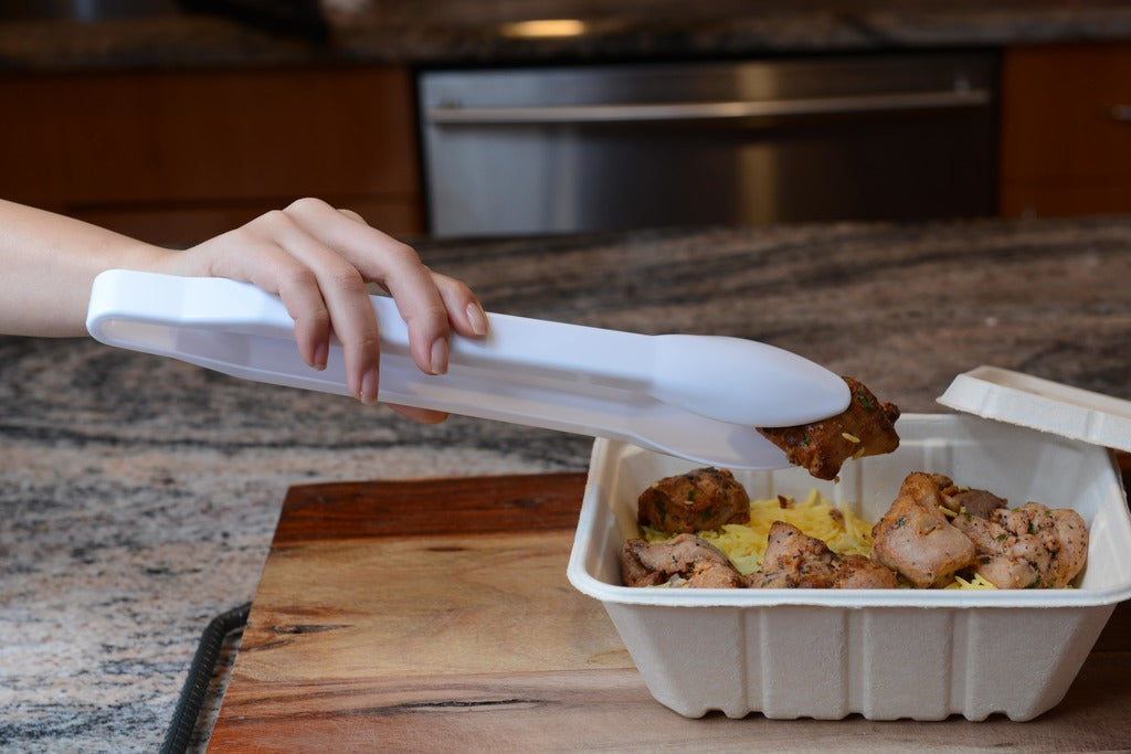 white  affordable bulk economical commercial wholesale  Catering Restaurant Cafe Buffet Event Party  heavy duty strong sturdy  12 inch "  Tong  Serving Tongs  Salad Tong  Kitchen supplies  Household goods  Catering Supplies  Catering equipment