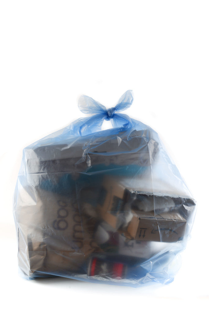 Plastic Strong Blue Recycling Trash Bags Wastebasket Receptacle Can Liner Large Heavy Duty Garbage Bags (13 gal, 30 gal, 39 gal, 46 gal, 50 gal, 58 gal)