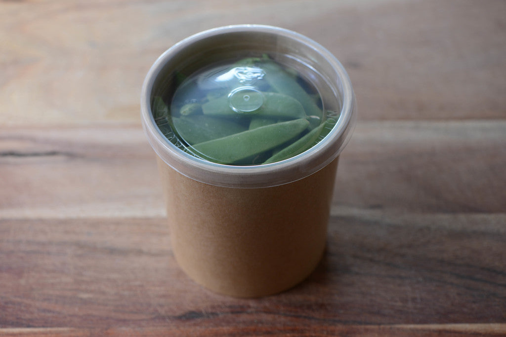 Disposable Kraft Paper Soup Containers with Plastic Lids - Kraft Paper Ice Cream Containers / Yogurt Cups with Plastic Lids (8oz, 12oz, 16oz, 26oz, 32oz)
