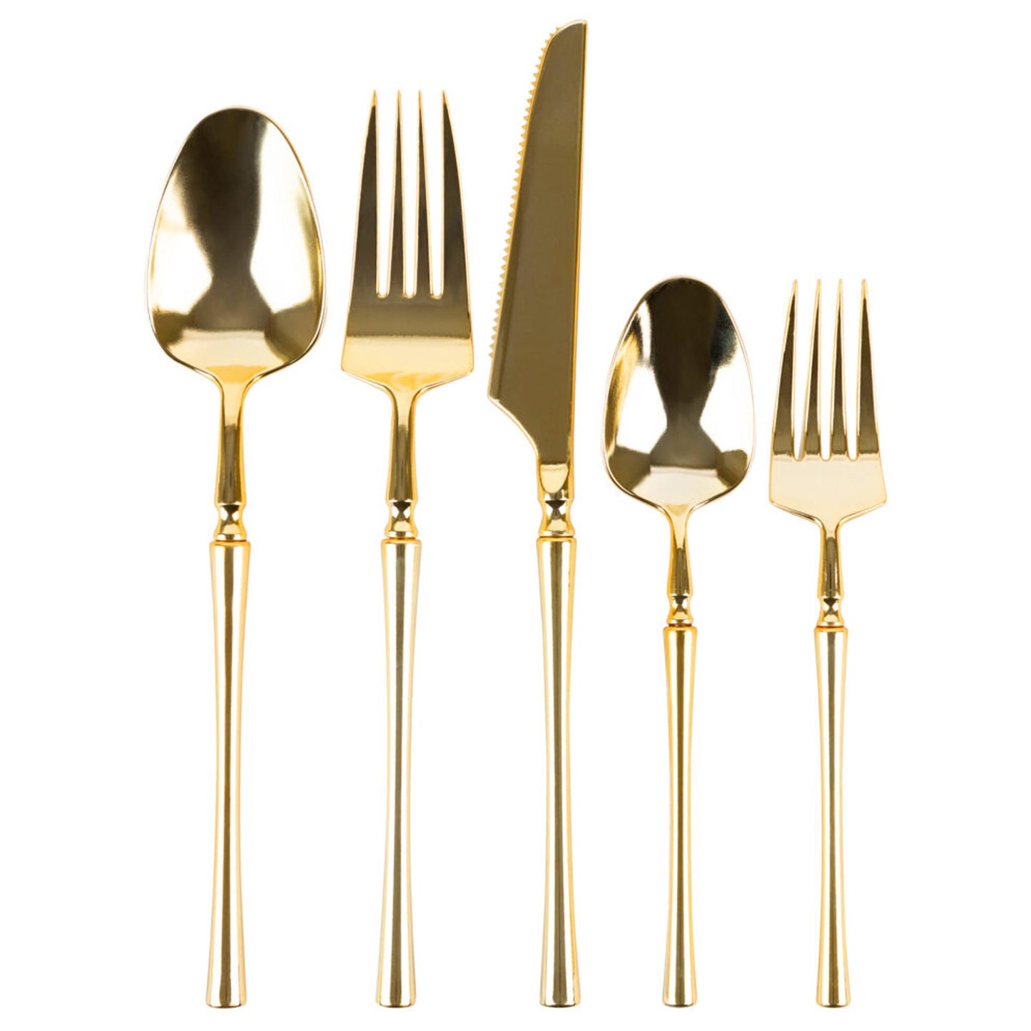 Plastic Tea Spoons Gold Infinity Flatware Collection