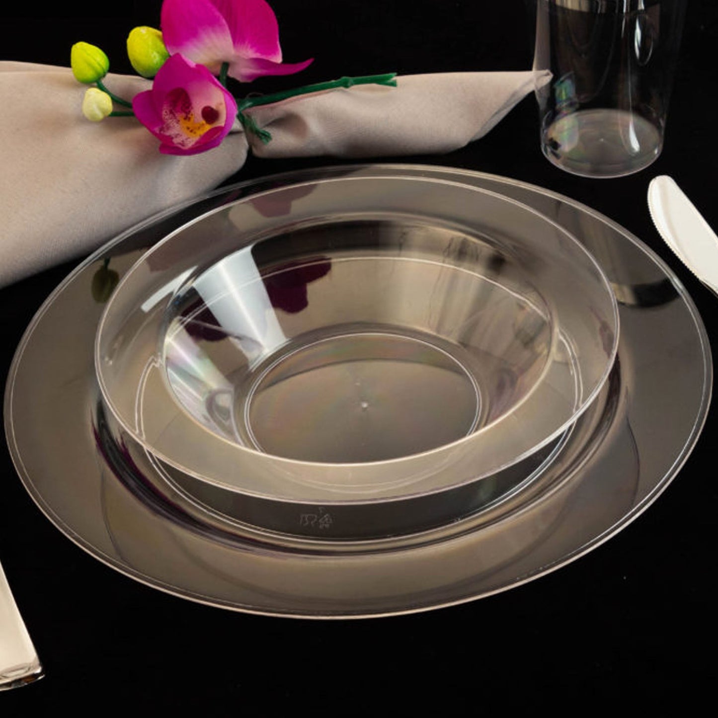 Plastic Party Plates Household Supplies Disposable Plastic Plates Bbq plates fancy disposable plates heavy duty plates classic elegant sturdy plates reusable wedding dinner salad dessert plates catering high quality birthday anniversary plating