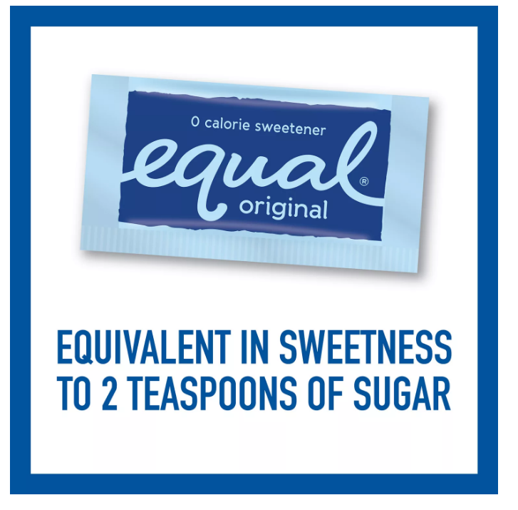EQUAL Original Zero Calorie Sweetener 1000 Packets/Case 1 Gram a Packet Sugar Substitute