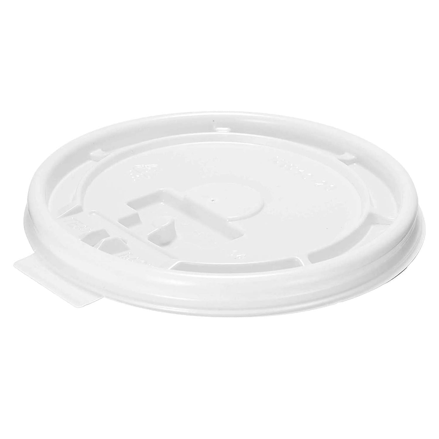20oz Disposable White Paper Hot Cold Cups with White Flat Lids