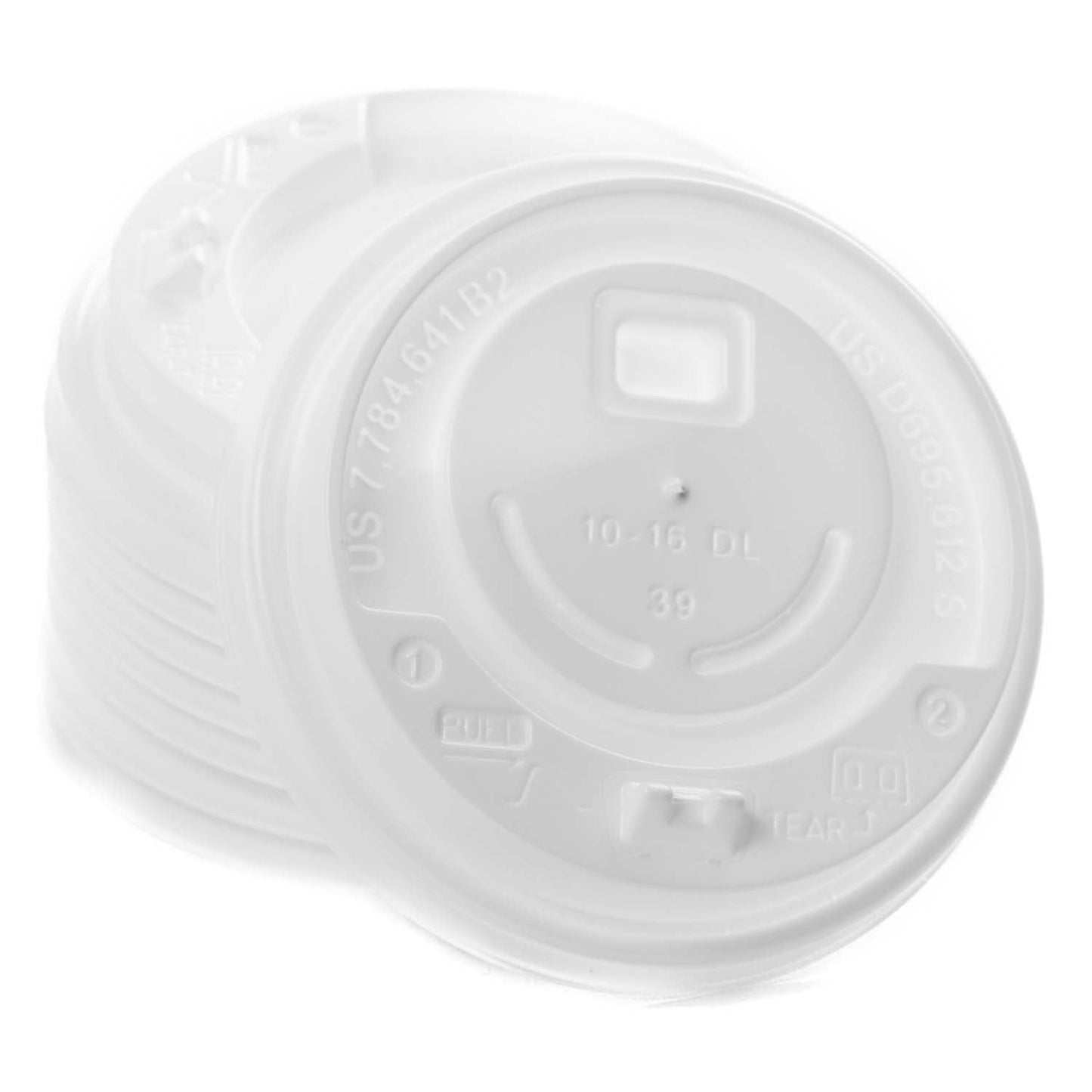 16oz Disposable White Paper Hot Cold Cups with White Dome Lids